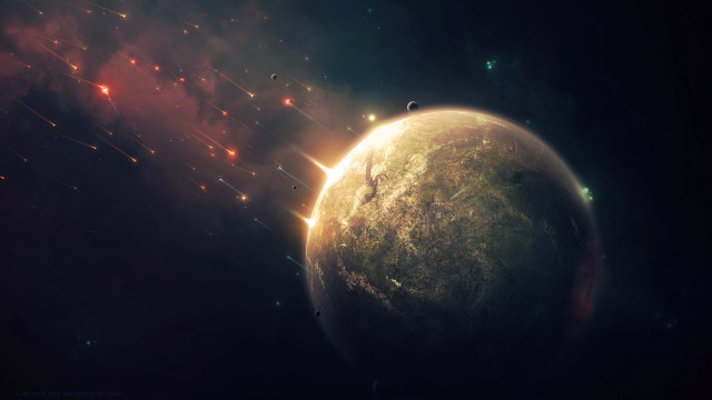 Planet star constellation moon galaxy free wallpaper for desktop - medium preview image