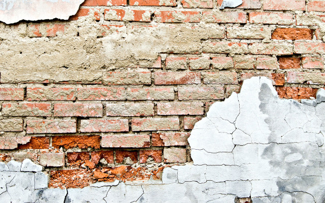 Brick wall peeling paint jigsaw free wallpaper for desktop - medium preview image