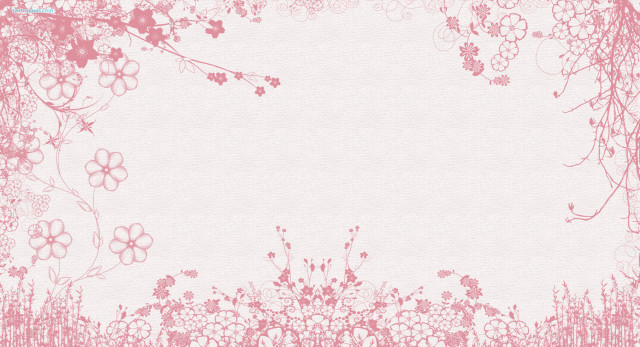 Pink white floral background border free wallpaper for desktop - medium preview image