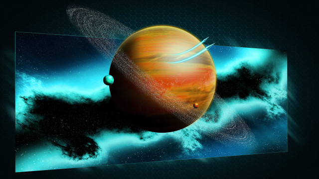 Planet ring star background space #2 free wallpaper for desktop - medium preview image