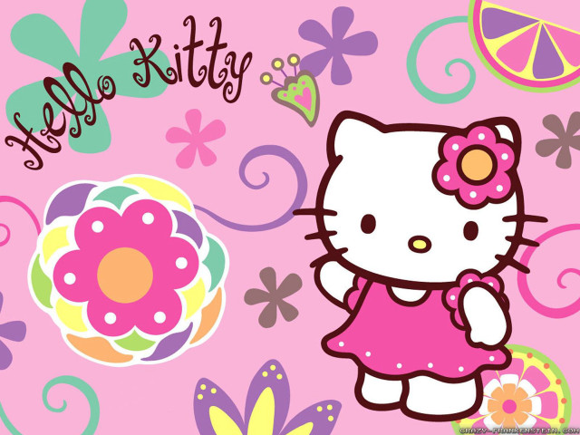Hello kitty flower flowerpot wallpaper free wallpaper for desktop - medium preview image
