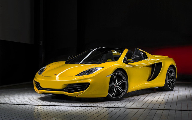 Yellow sports car red light #2 free wallpaper for desktop - medium preview image