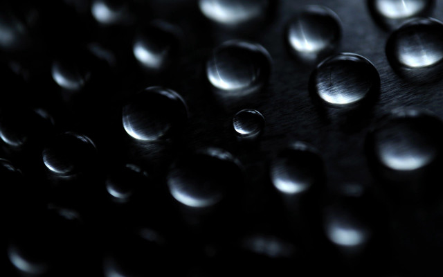 Black water droplets moon night free wallpaper for desktop - medium preview image