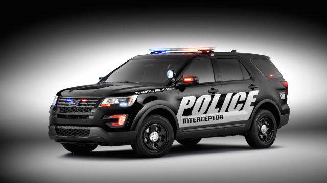 Police suv studio photo black free wallpaper for desktop - medium preview image