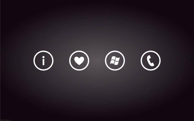 Black white phone heart gradient free wallpaper for desktop - medium preview image