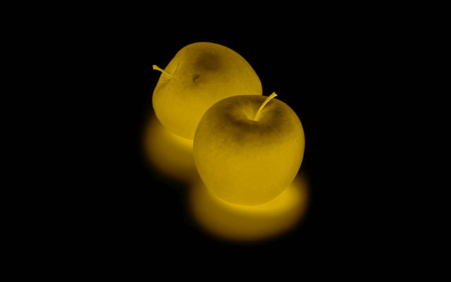 Yellow apples black background yellow free wallpaper for desktop - medium preview image