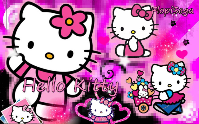 Hello kitty wallpaper characters side free wallpaper for desktop - medium preview image