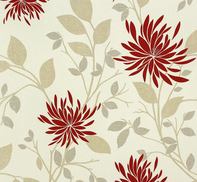 Red beige flower pattern white free wallpaper for tablet - medium preview image