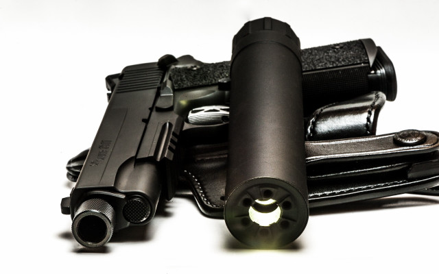 Flashlight gun black leather cobra free wallpaper for desktop - medium preview image