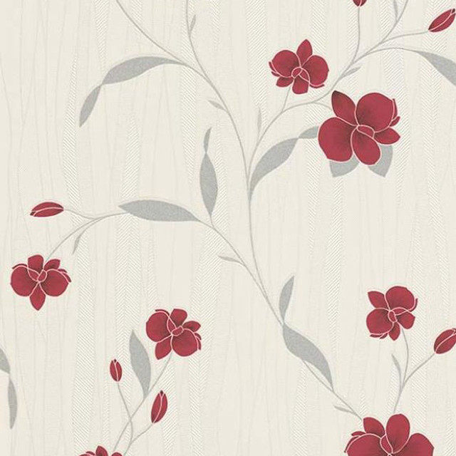Red white wallpaper flowers leaves free wallpaper for tablet - medium preview image