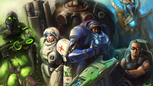 Space suits robot alien antipodeans free wallpaper for desktop - medium preview image