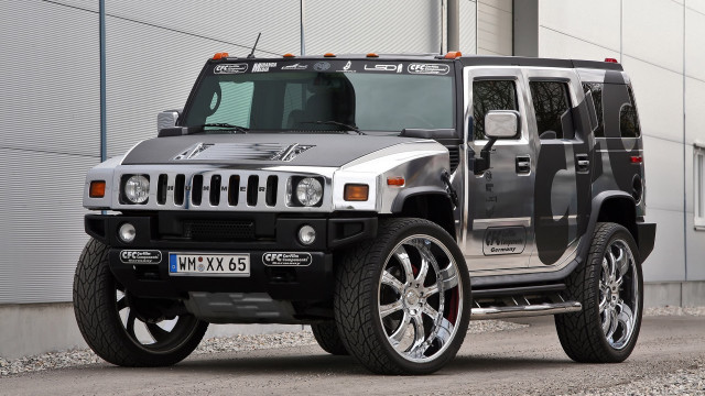 Silver hummer truck digital rendering free wallpaper for desktop - medium preview image