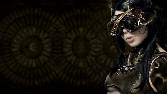 Gothic fantasy mask dress gold free wallpaper for desktop - medium preview image