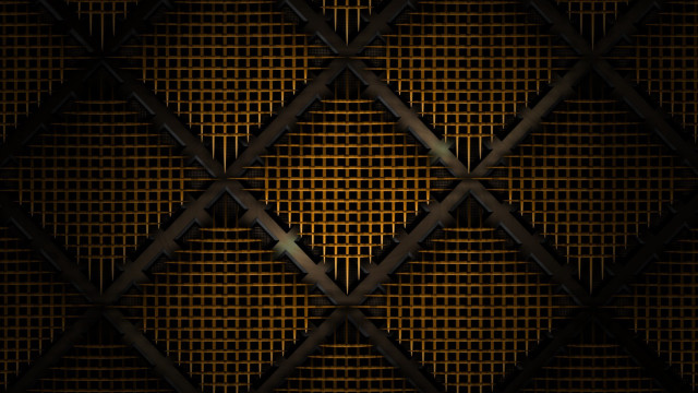 Black gold diamond honeycomb birdcage free wallpaper for desktop - medium preview image