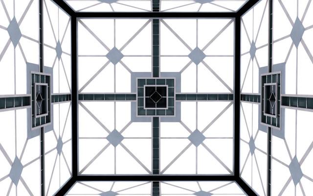 Ceiling geometric design square window free wallpaper for desktop - medium preview image