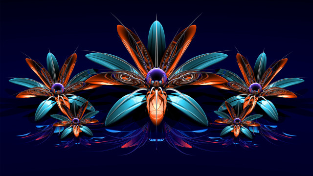 Blue butterfly insect wings digital free wallpaper for desktop - medium preview image