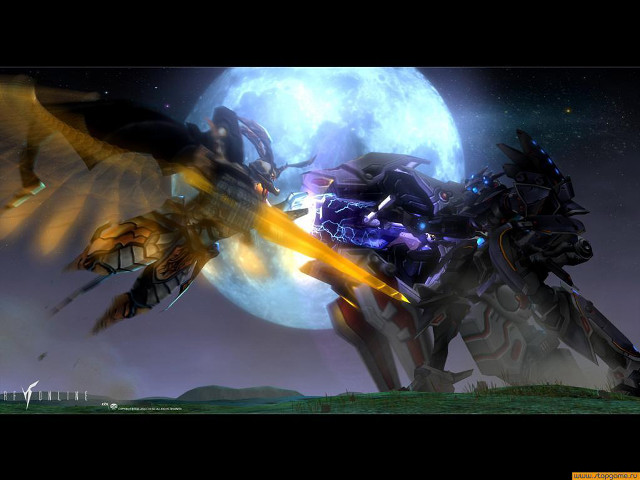 Large robot bird back full free wallpaper for desktop - medium preview image