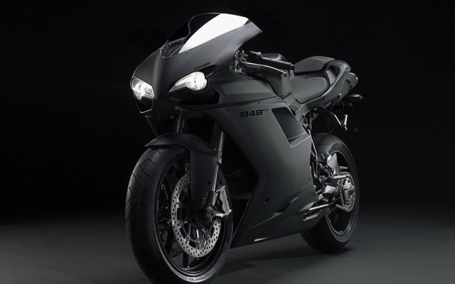 Black motorcycle dark room white free wallpaper for desktop - medium preview image