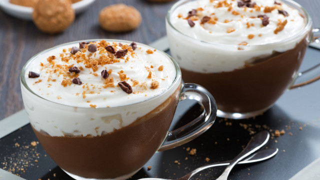 Hot chocolate glasses rococo food free wallpaper for desktop - medium preview image