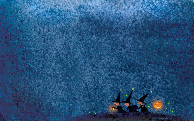 Witches hill pumpkin full moon free wallpaper for desktop - medium preview image