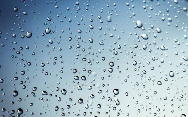 Water drops window blue sky free wallpaper for desktop - medium preview image