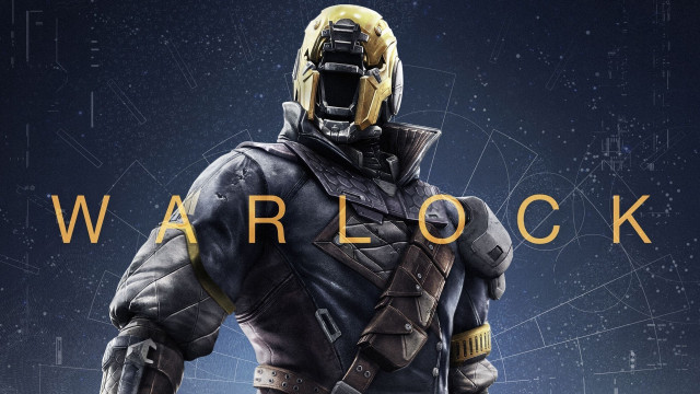 Warlock suit helmet sword gold free wallpaper for desktop - medium preview image