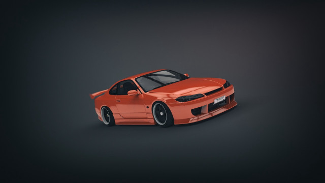 Red car dark black white free wallpaper for desktop - medium preview image