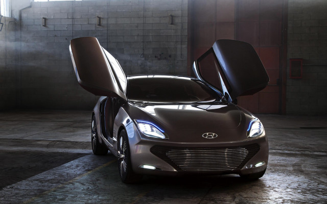 Garage car brick wall open free wallpaper for desktop - medium preview image