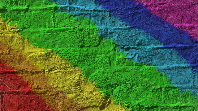 Rainbow brick wall abstract texture free wallpaper for desktop - medium preview image