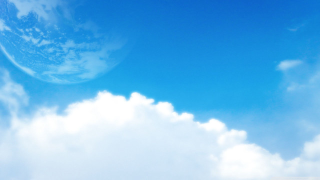 Plane flying blue sky clouds free wallpaper for desktop - medium preview image