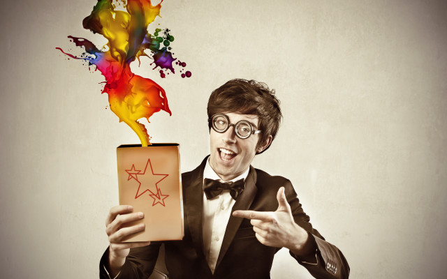 Tuxedo man star box paint free wallpaper for desktop - medium preview image