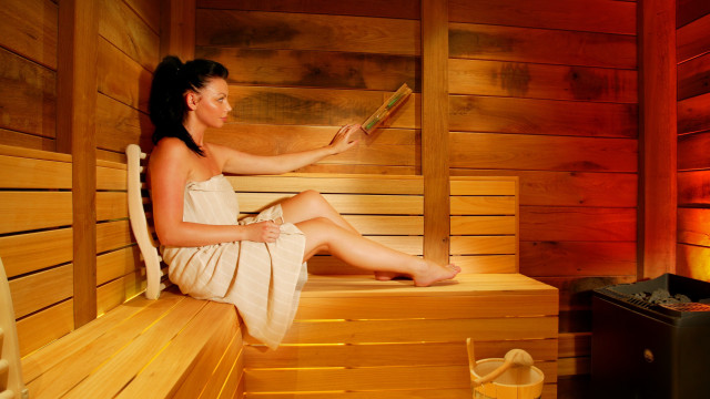 Sauna woman book suitcase boleslaw free wallpaper for desktop - medium preview image