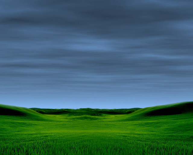 Green field blue sky clouds #35 free wallpaper for desktop - medium preview image