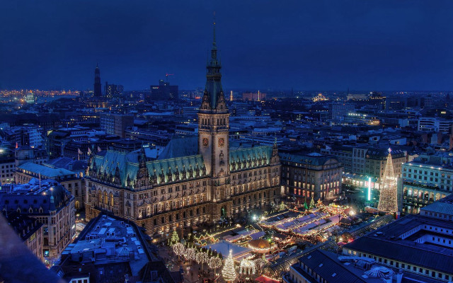 Cityscape clock tower florence engelbach free wallpaper for desktop - medium preview image