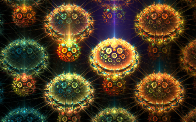 Colorful circles generative mandelbrot ferriswheel free wallpaper for desktop - medium preview image