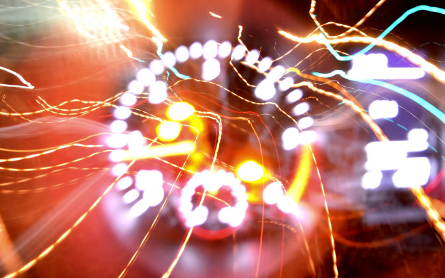 Blurry car night lights motion free wallpaper for desktop - medium preview image