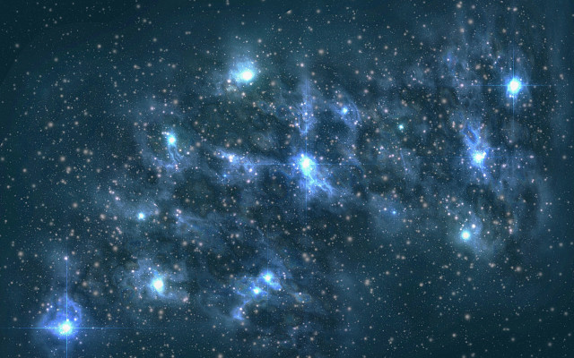 Star cluster space aurora moon #2 free wallpaper for desktop - medium preview image