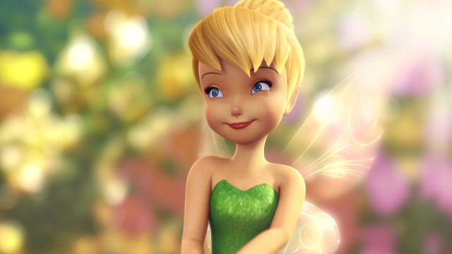 Cartoon character green dress butterfly free wallpaper for desktop - medium preview image