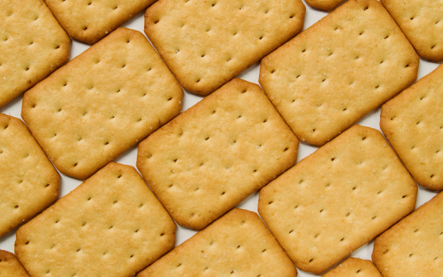 Crackers closeup white background hyperrealism free wallpaper for desktop - medium preview image