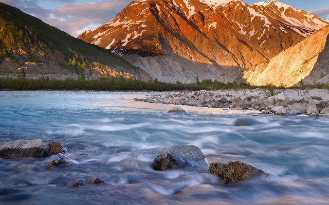 Mountain river rocks nature landscape #2 free wallpaper for desktop - medium preview image