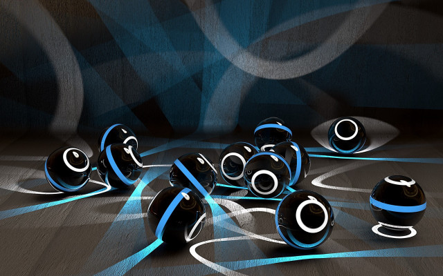 Black blue balls court generative free wallpaper for desktop - medium preview image