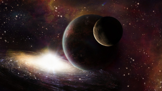 Blackhole brightlight distantobject space art free wallpaper for desktop - medium preview image