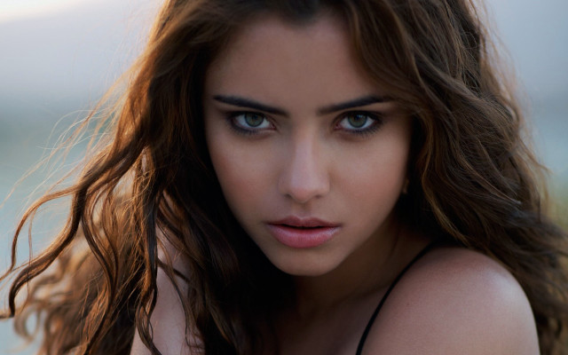 Woman longhair blueeyes wind blown free wallpaper for desktop - medium preview image