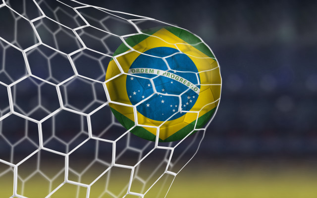 Soccer ball brazil flag net free wallpaper for desktop - medium preview image