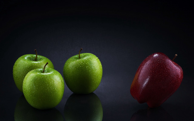 Apples red apple black surface free wallpaper for desktop - medium preview image