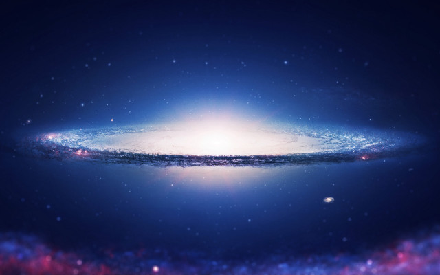 Colorful sky planet fireworks aurora free wallpaper for desktop - medium preview image