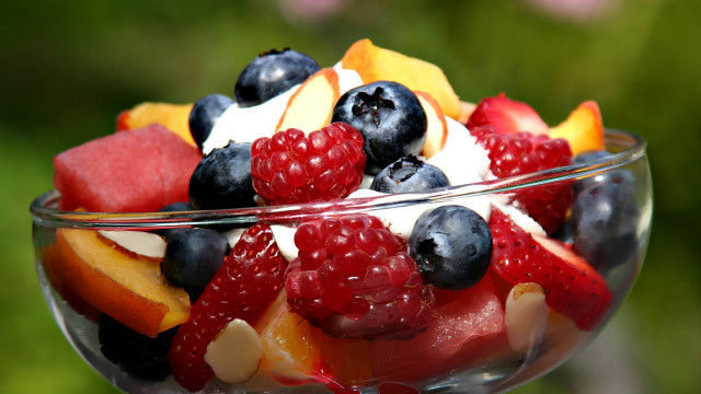 Fruit salad berries oranges blueberries free wallpaper for desktop - medium preview image