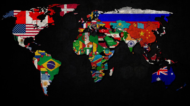 World map flags countries sides free wallpaper for desktop - medium preview image