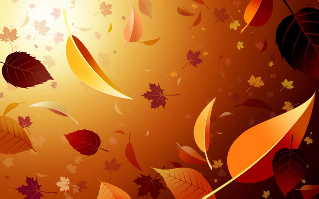 Autumn leaves falling background yellow free wallpaper for desktop - medium preview image
