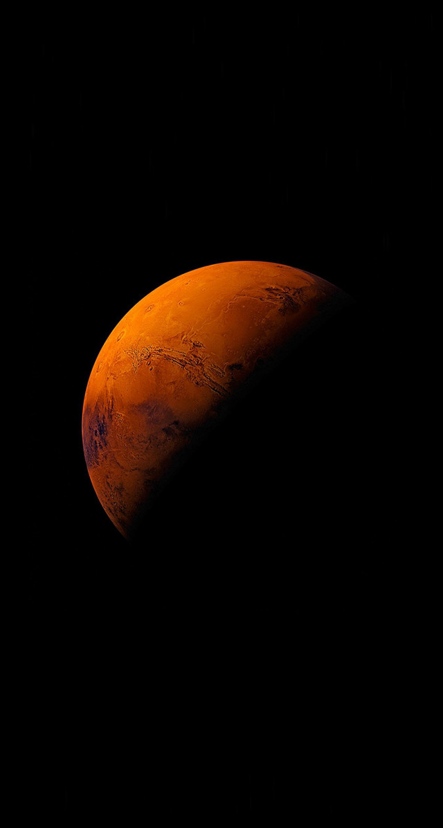 Red planet black background dark free wallpaper for mobile - medium preview image